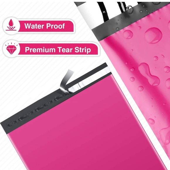 25 pink 12x15.5 waterproof, tear proof mailers - Picture 2 of 3